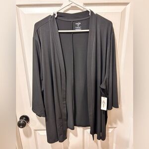 East 5th Black Open Front Blouse